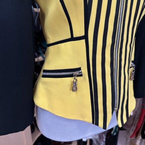 Alberto Makali Striped Yellow/Black Size 2 Jacket - Picture 4 of 8